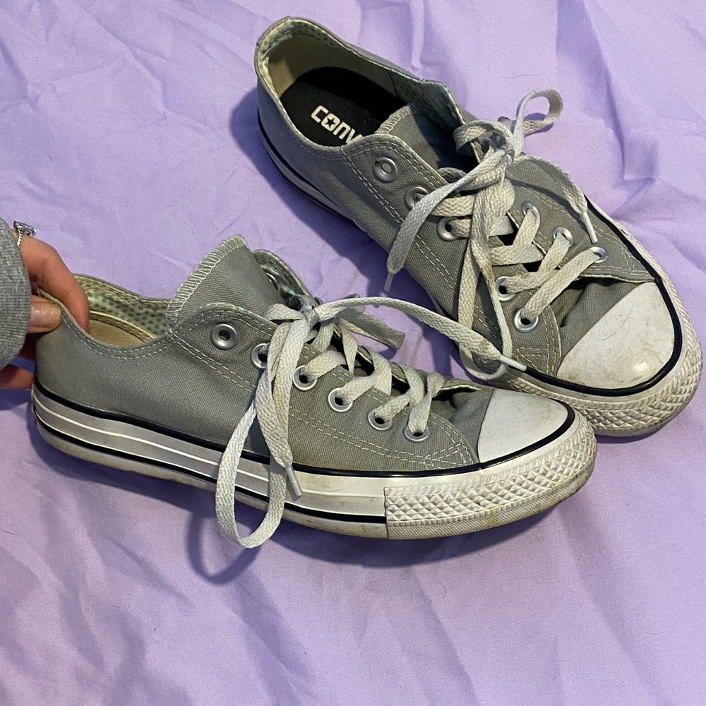 Converse Gray and White Canvas Sneakers